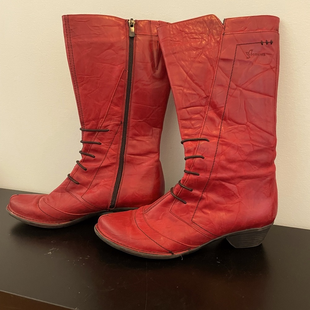 Spanish red leather Dorking boots